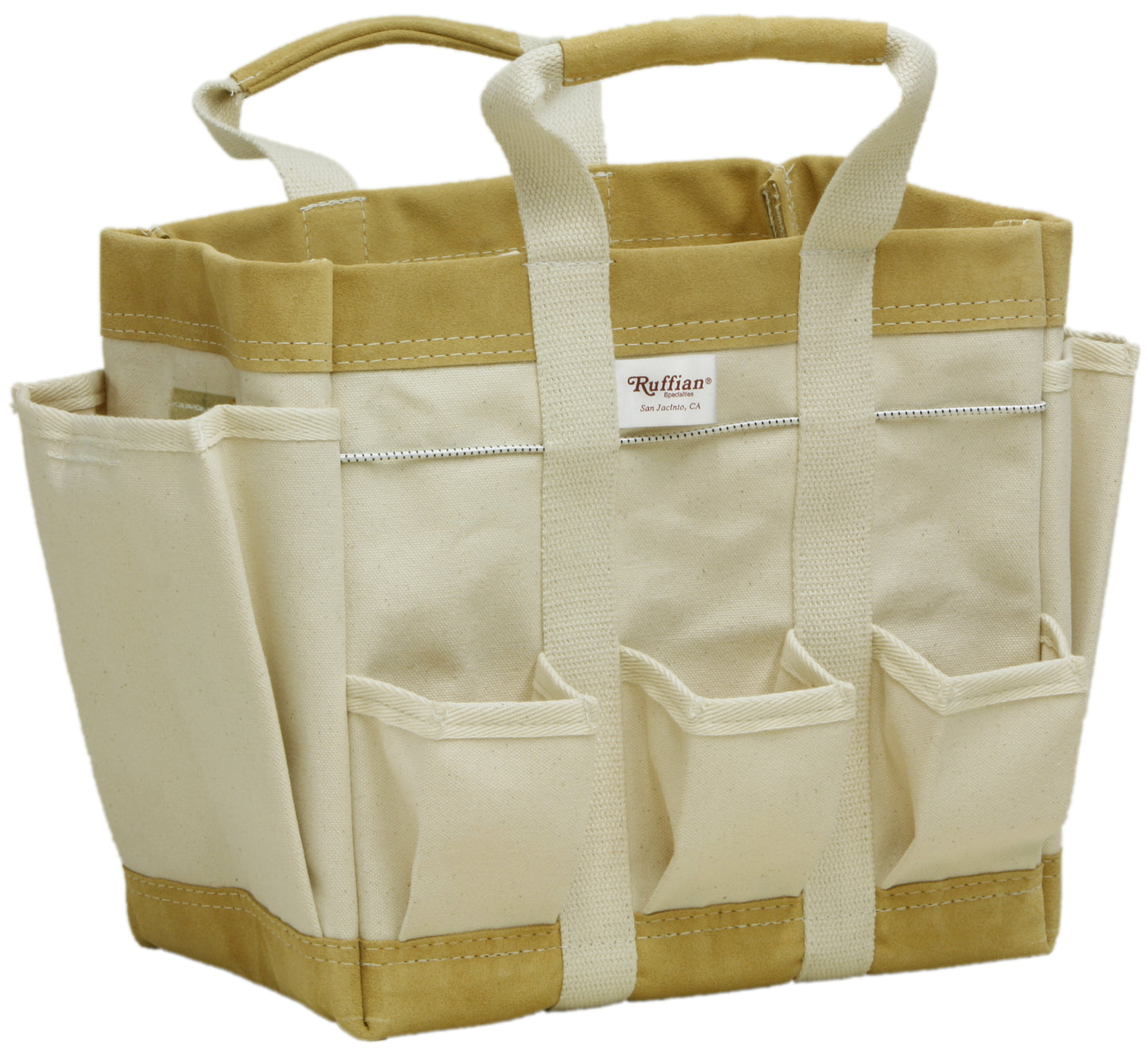 Heavy Canvas Tool Bag with 4 Inch Pockets and Shoulder Strap - Ruffian Original