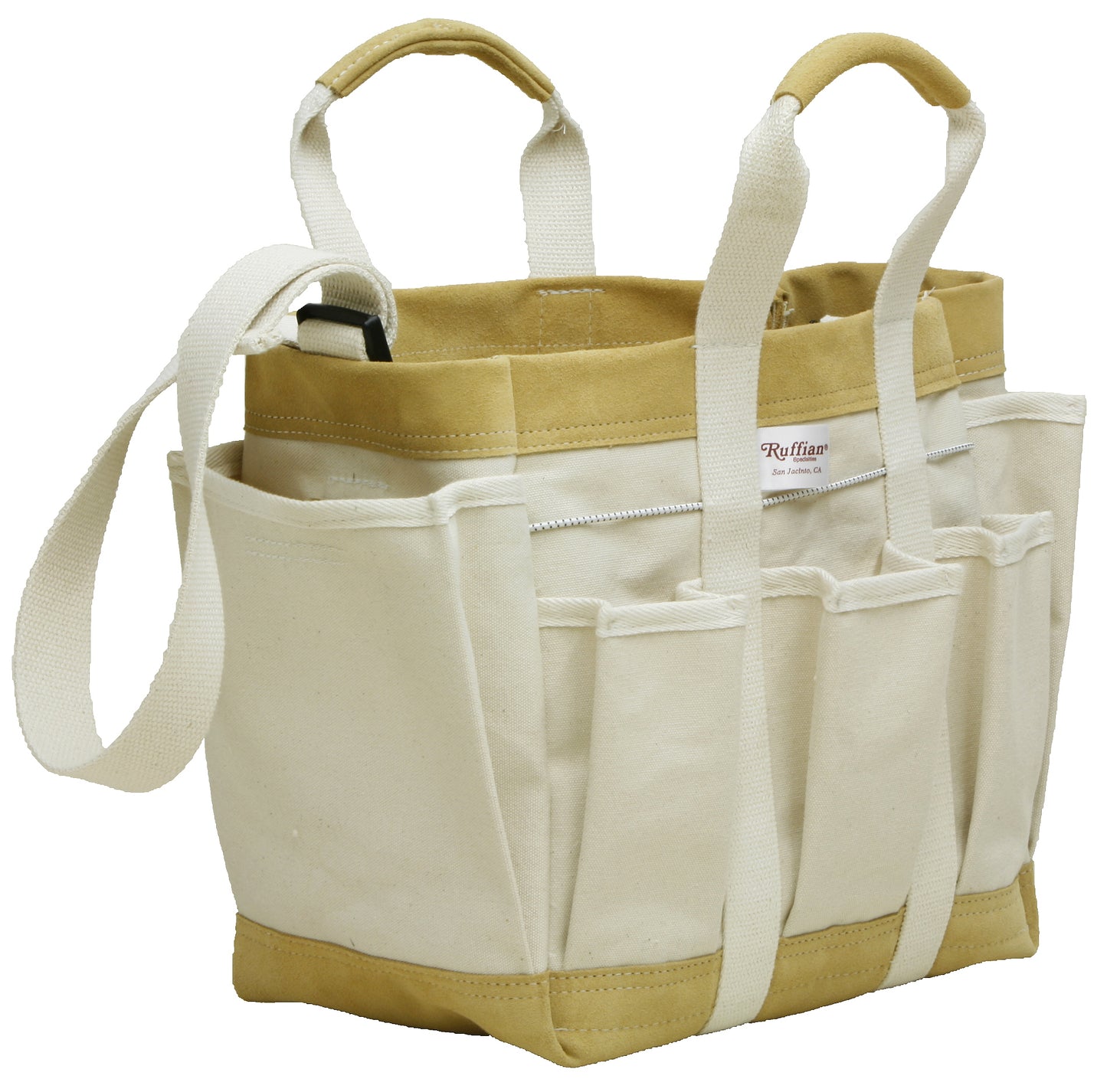 Heavy Canvas Tool Bag with 6 Inch Pockets and Shoulder Strap