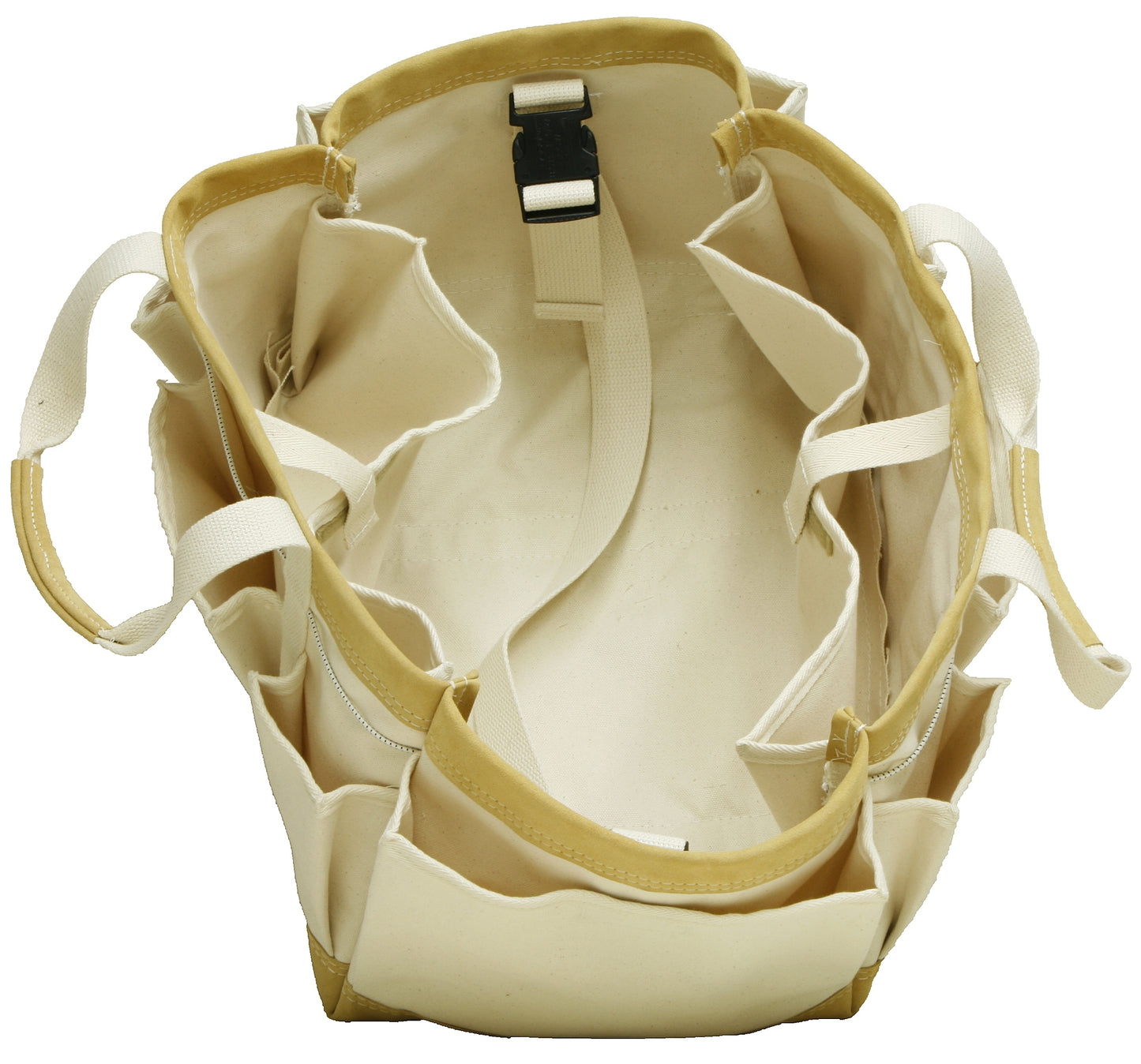 Heavy Canvas Tool Bag with Leather Bottom & Shoulder Strap Extra Large