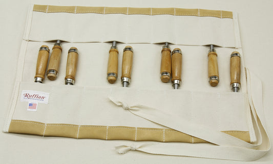 Canvas Tool Roll 17 Opposing & Staggered Pockets
